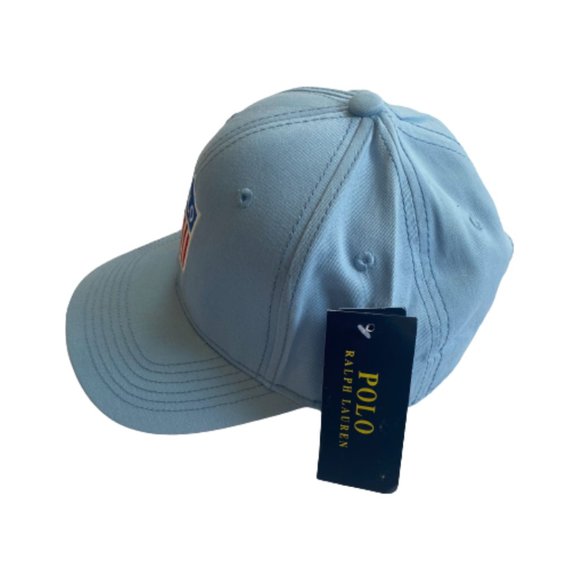 NWT Polo Ralph Lauren Light Blue Classic Cotton Baseball Cap Logo Embroidered - Picture 4 of 5